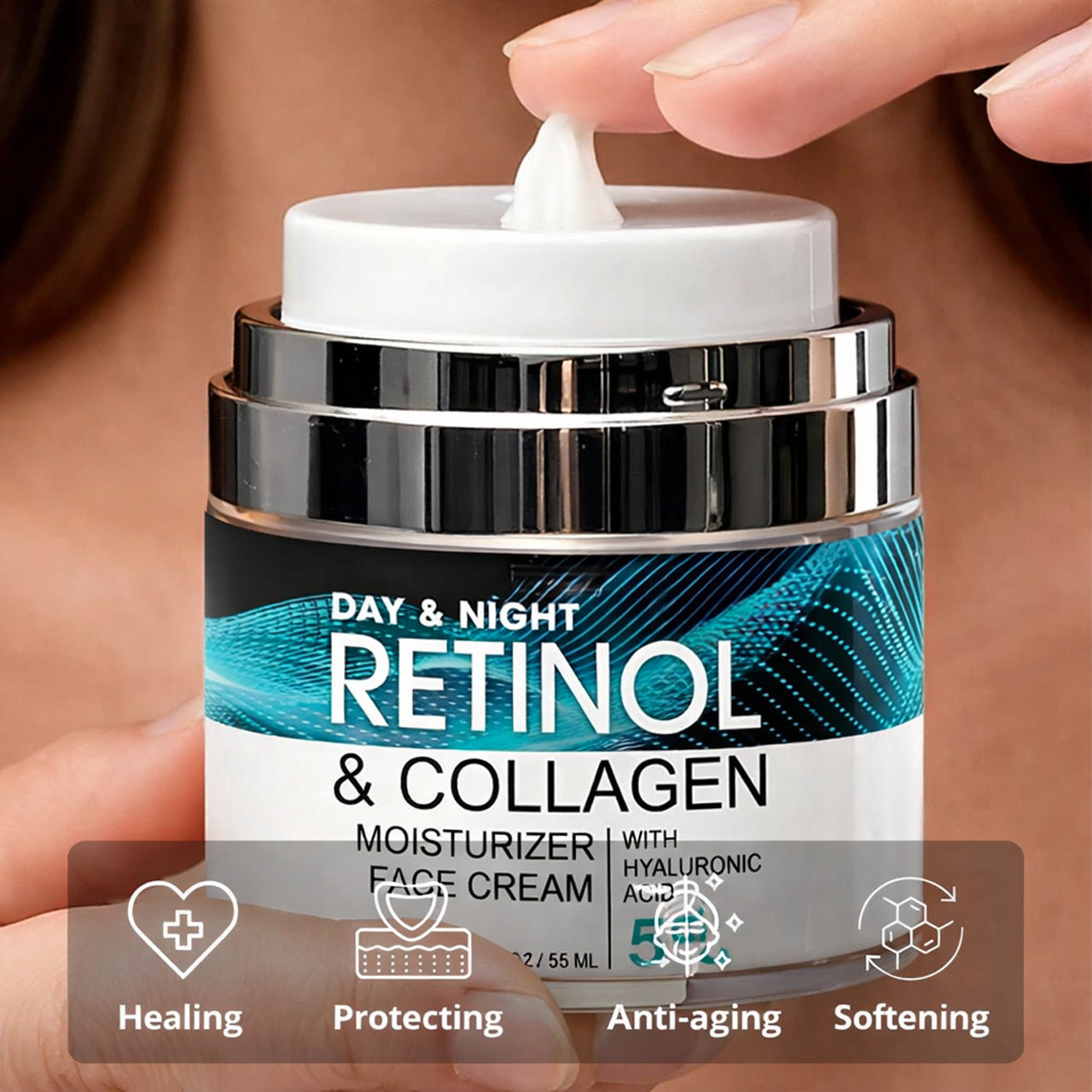 🌿 Anti-Aging Retinol Cream ✨ Restore Younger-Looking Skin Naturally💙 Firm, Smooth & Hydrate Your Skin-&F