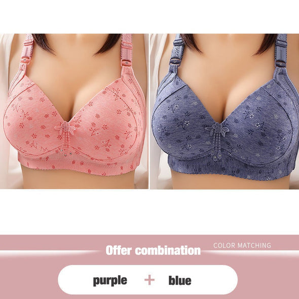 2024 Large size thin underwear anti-sagging bra