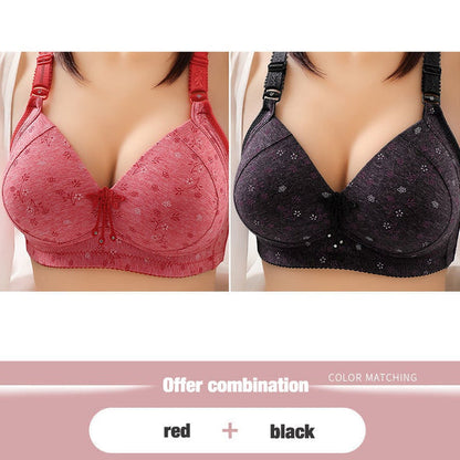 2024 Large size thin underwear anti-sagging bra
