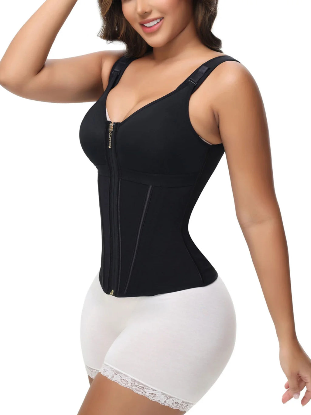 Buy one get one free extreme latex corset vest and bra