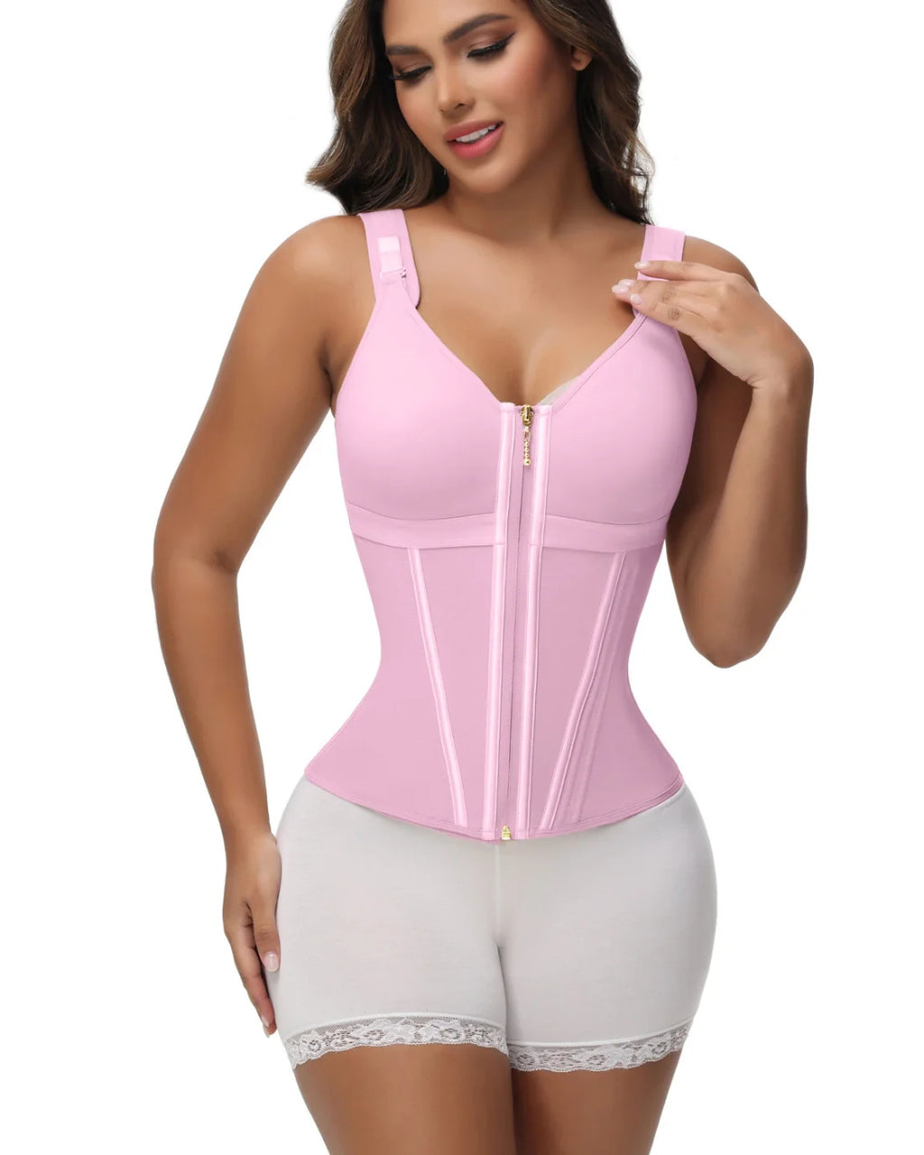 Buy one get one free extreme latex corset vest and bra