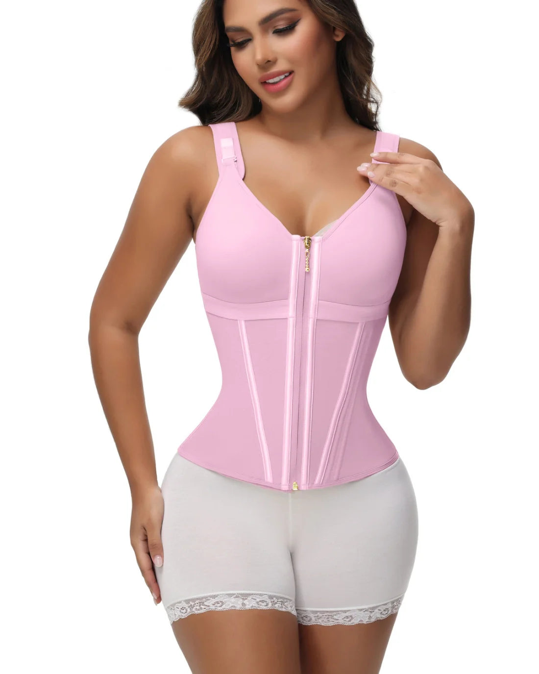 Buy one get one free extreme latex corset vest and bra
