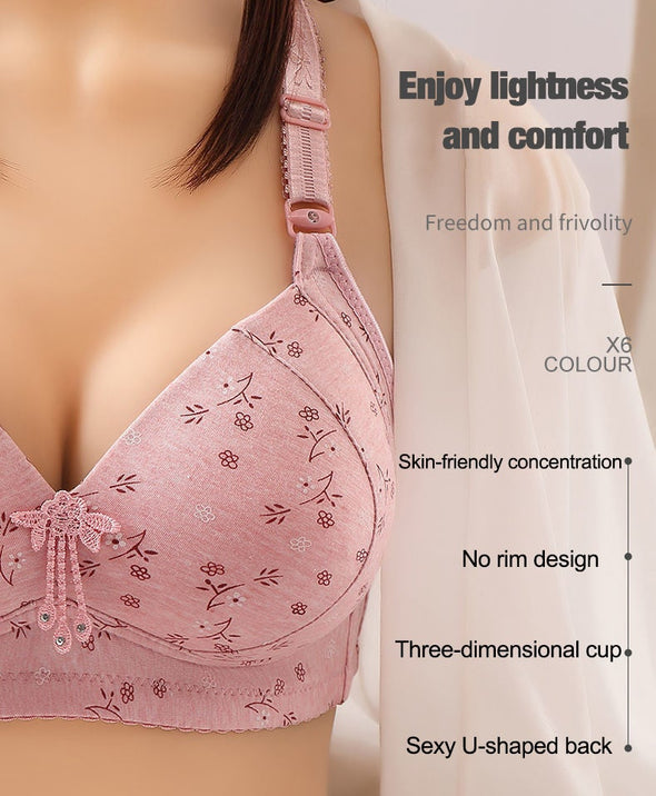2024 Large size thin underwear anti-sagging bra