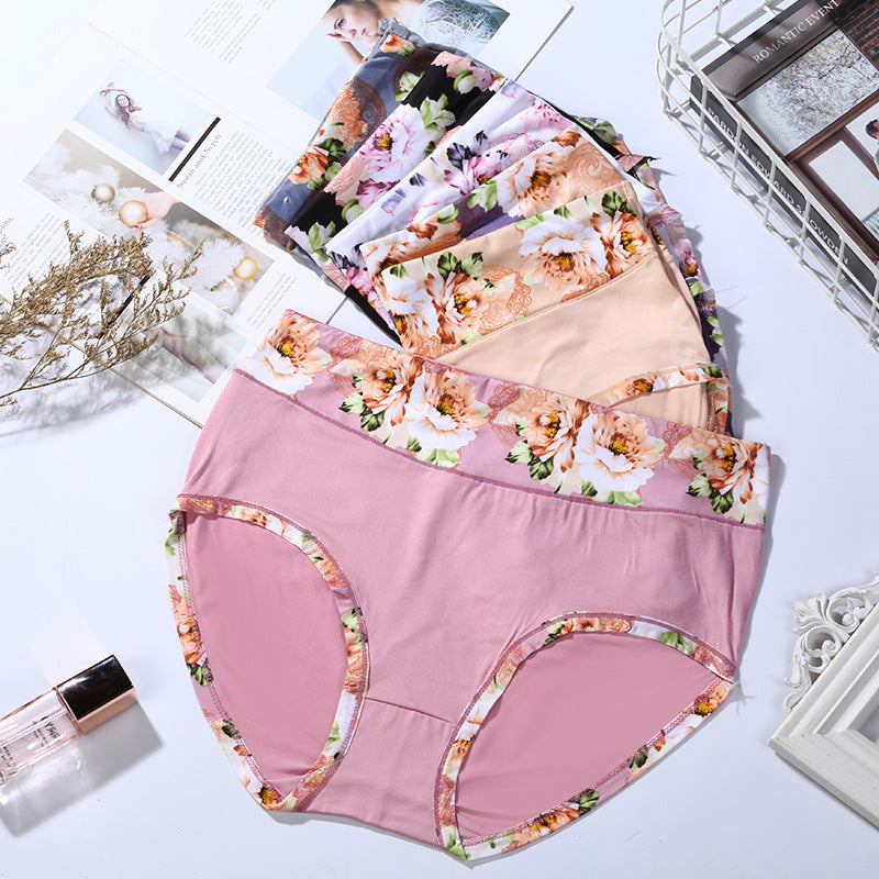 Large size high waisted cotton panites