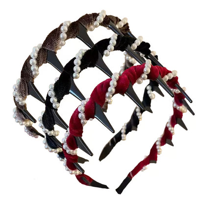 🔥Retro High Skull Pearl Headband