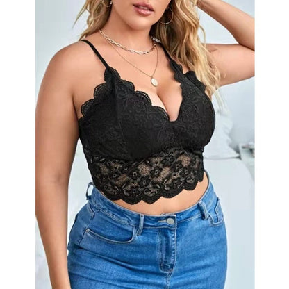 Lace Top Plus Size TANK TOP T-SHIRT