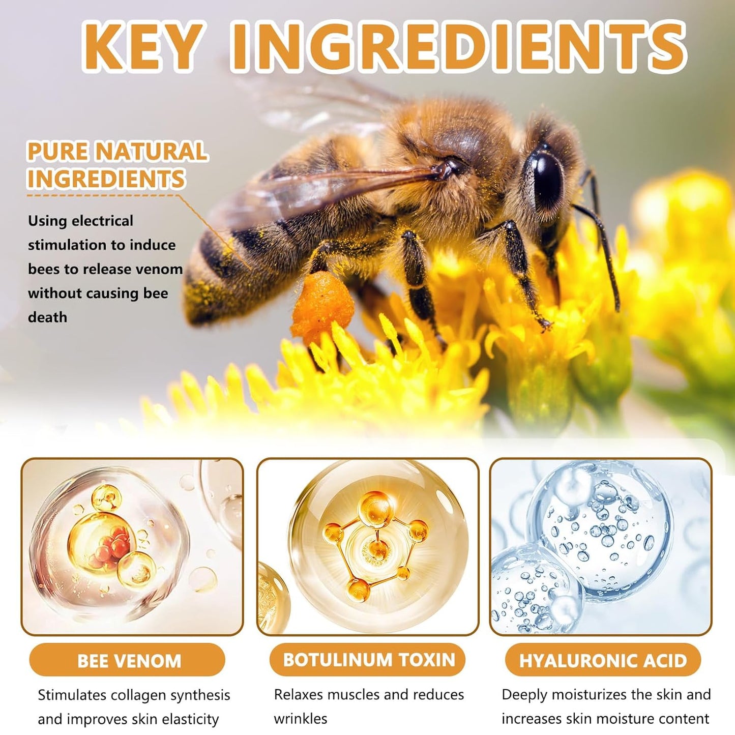 🔥Buy 2 Get 1 Free🔥2025 New Instant Botoxin Bee Venom Firming Anti-Aging Wrinkle Removal Cream