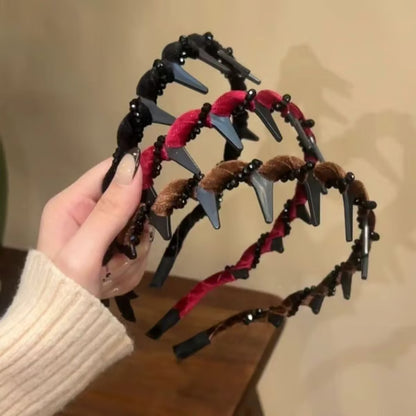 🔥Retro High Skull Pearl Headband