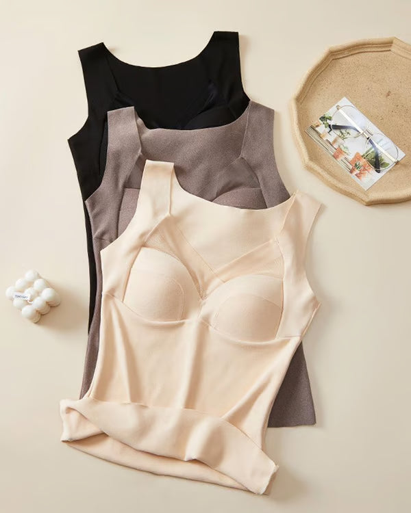 💓Thermal underwear with builat in chest pad