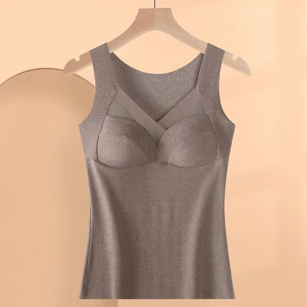 💓Thermal underwear with builat in chest pad