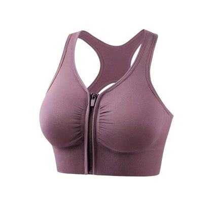 Front Zipper Sport Tank Bra