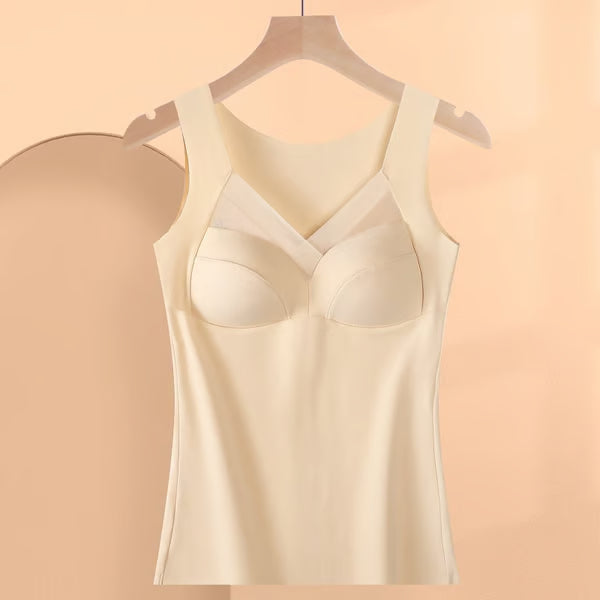 💓Thermal underwear with builat in chest pad