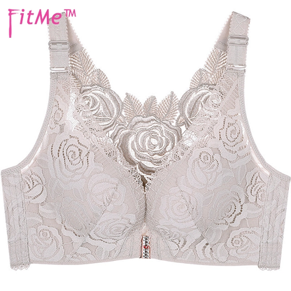 FITME ROSE EMBROIDERY FRONT CLOSURE WIREFREE BRA