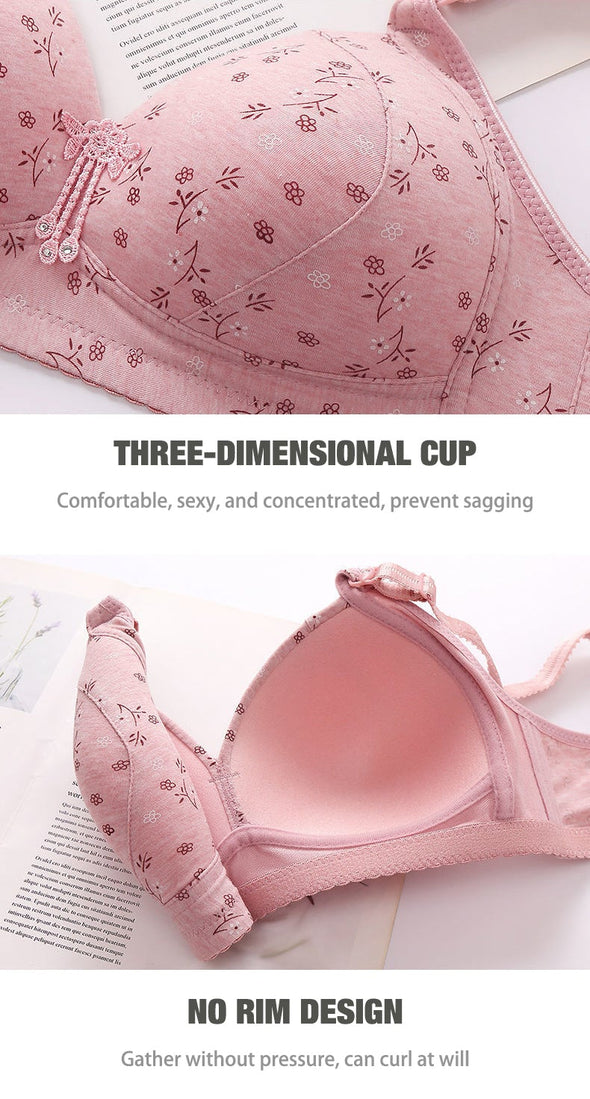 2024 Large size thin underwear anti-sagging bra