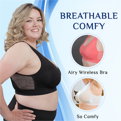 Plus size Comfort Extra-Elastic Breathable Sport Bra (From S to 8XL)