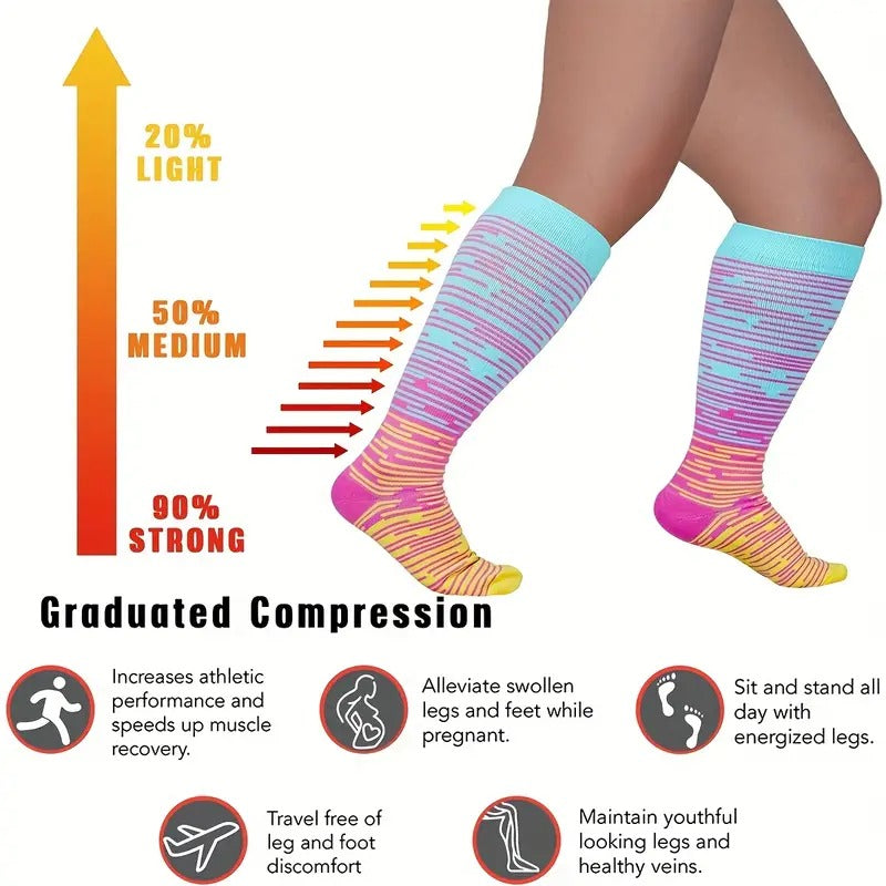 2023 Plus Size Sports Compression Socks
