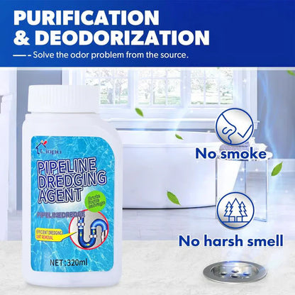 Powerful Pipe Dredging Agent for Kitchen and Toilet Pipelines - Dissolves 200+ Blockages and Kills 99% of Bacteria