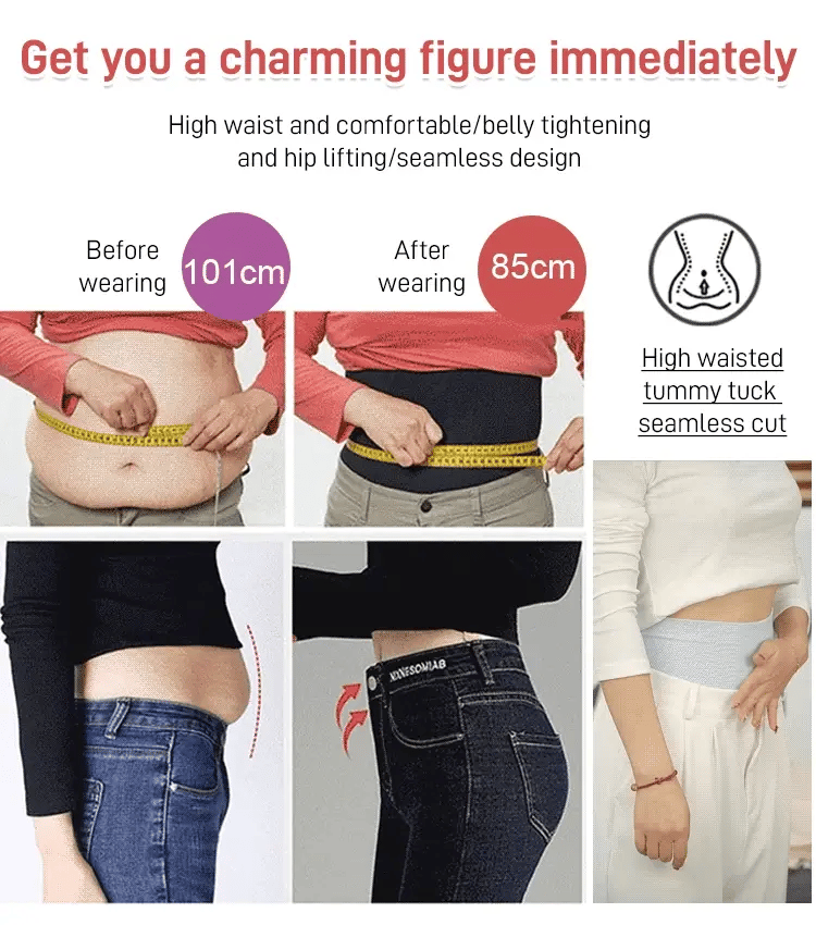 Buy one and get seven free HIGH WAISTED TUMMY TUCK HIP LIFTING NO TRACE WORMWOOD ANTIBACTERIAL PANTIES