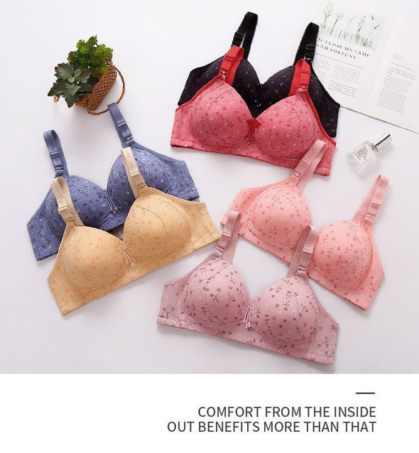 2024 Large size thin underwear anti-sagging bra
