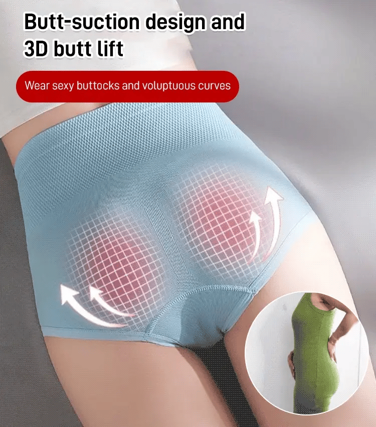 Buy one and get seven free HIGH WAISTED TUMMY TUCK HIP LIFTING NO TRACE WORMWOOD ANTIBACTERIAL PANTIES