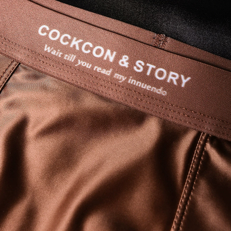 HOT SALE FOR 3 PCS MENS BRIEFS SATIN ICE SILK