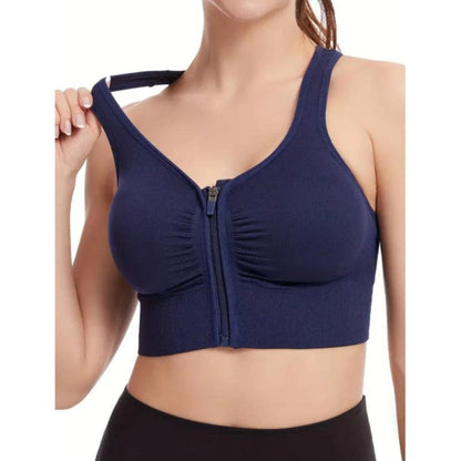 Front Zipper Sport Tank Bra