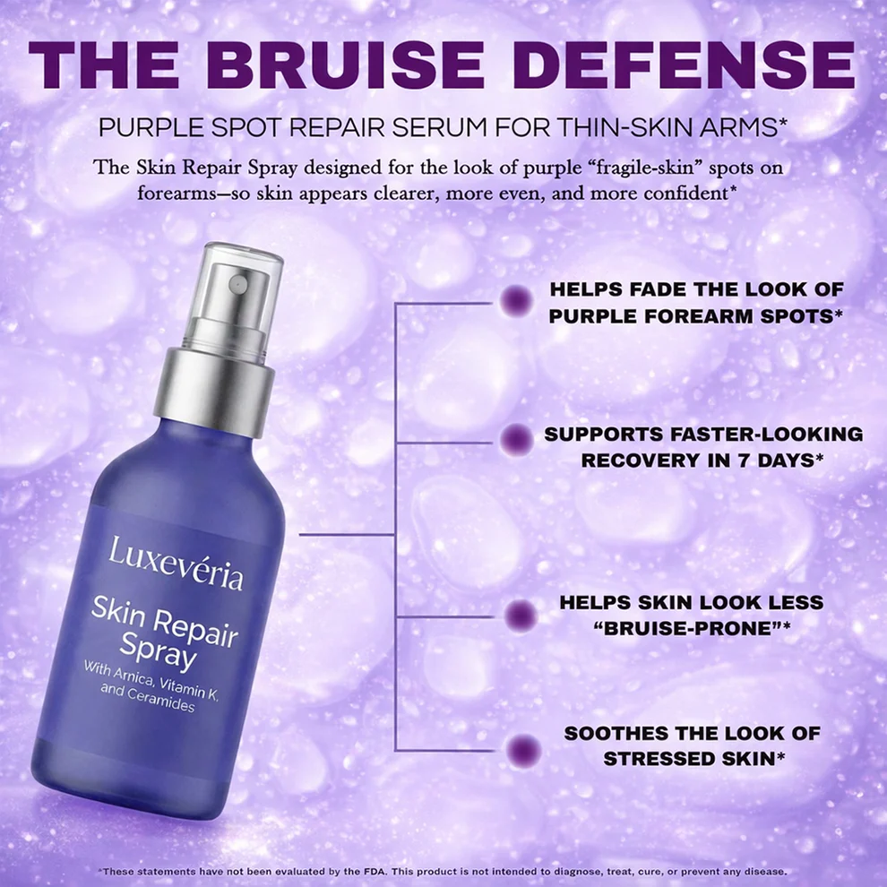 Stop Hiding Your Arms. Clear "Purple Spots" & Thicken Paper-Thin Skin in 7 Days.