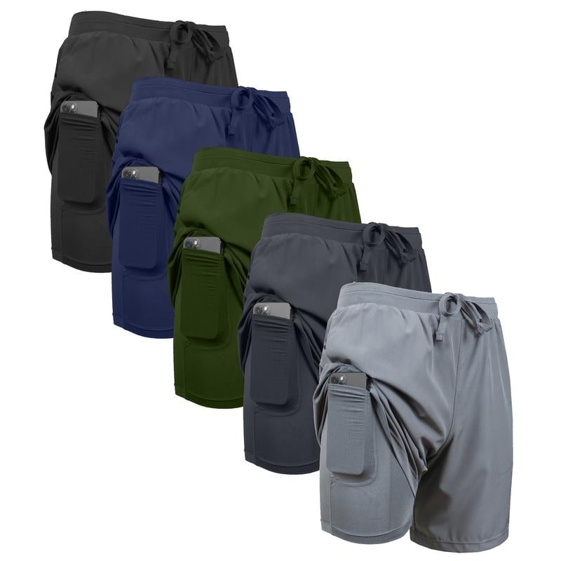 【⏰BUY 1 GET 2 FREE】3-Pack Men's 2 in 1 Quick Dry Gym Running Shorts With Liner