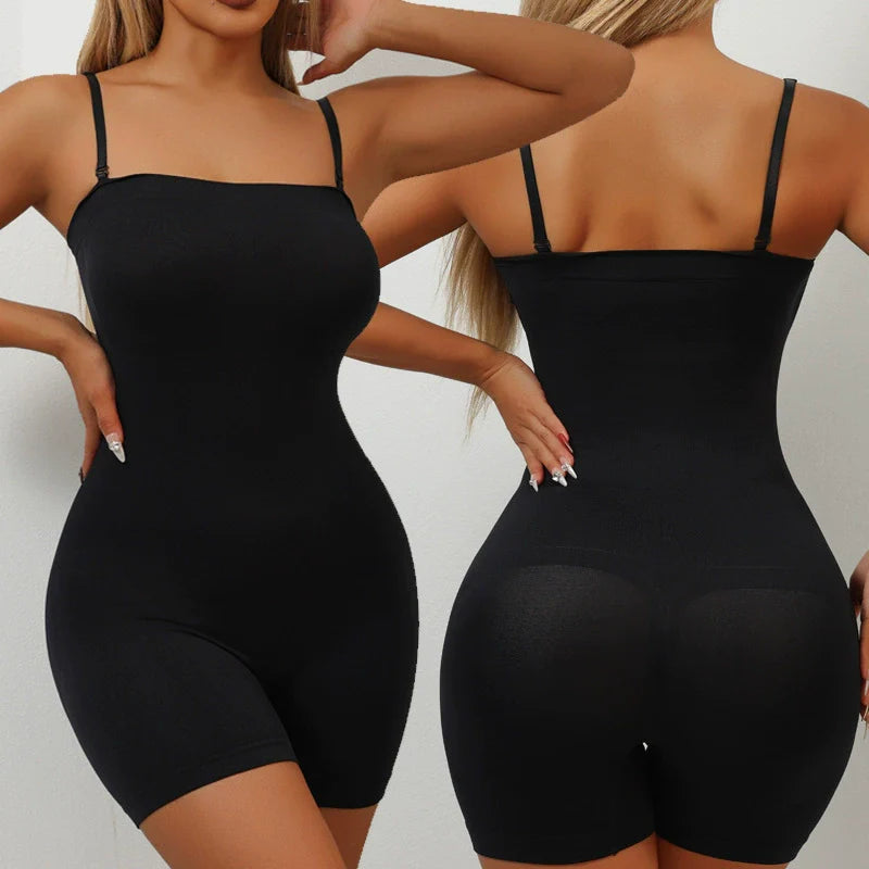 WOMENS SEAMLESS BODY SHAPER WITH REMOVABLE STRAP