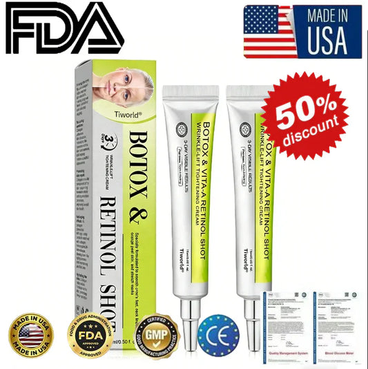 👏🌿Made and shipped from the USA 💫Tiworld® Botox & Vita-A Retinol Shot Wrinkle-Lift Tightening cream - Last Day Promotion 70% OFF