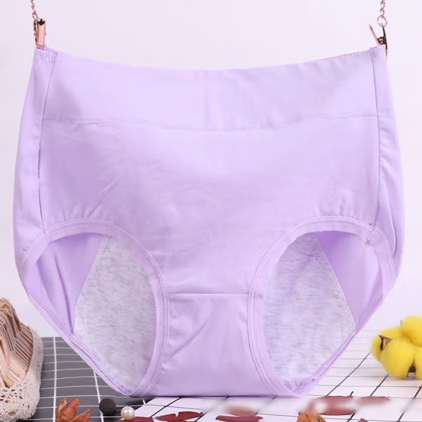 🔥-High waist plus size cotton antibacterial and leak-proof physiological underwear