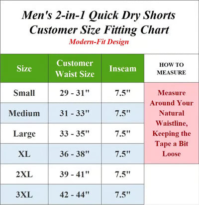 3-Pack Men's 2 in 1 Quick Dry Gym Running Shorts With Liner