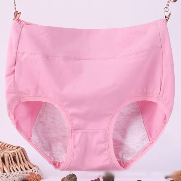 🔥-High waist plus size cotton antibacterial and leak-proof physiological underwear