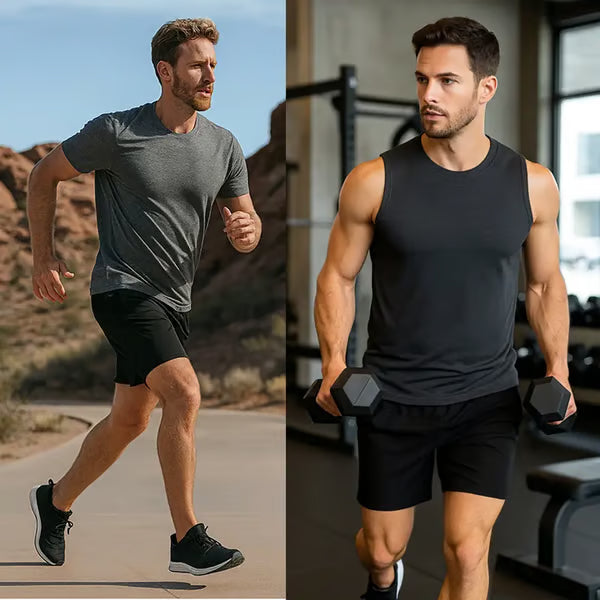 3-Pack Men's 2 in 1 Quick Dry Gym Running Shorts With Liner