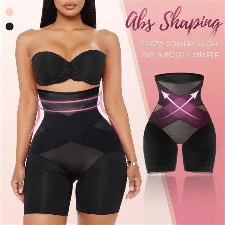 2023 New Cross Compression Abs  Booty High Waisted Shaper