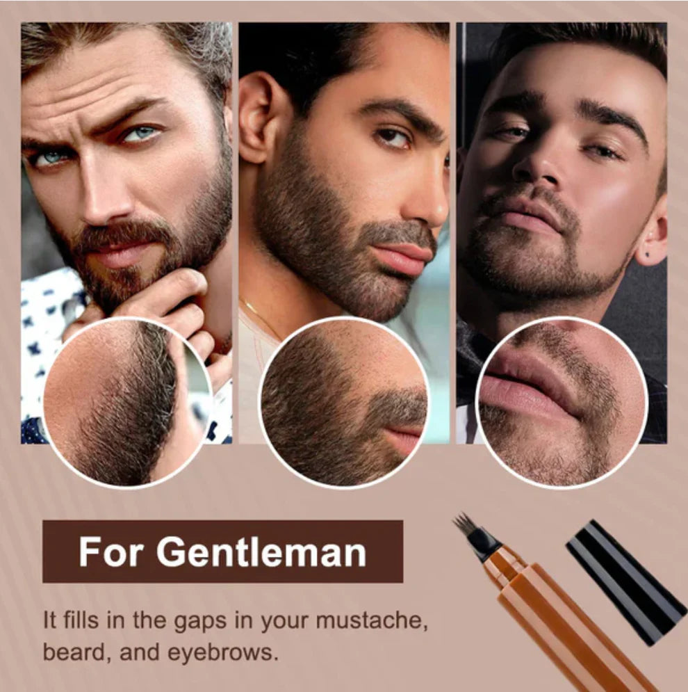 🔥Buy 1 Get 1 Free🔥Waterproof Four-tip Beard and Eyebrow Pen✨
